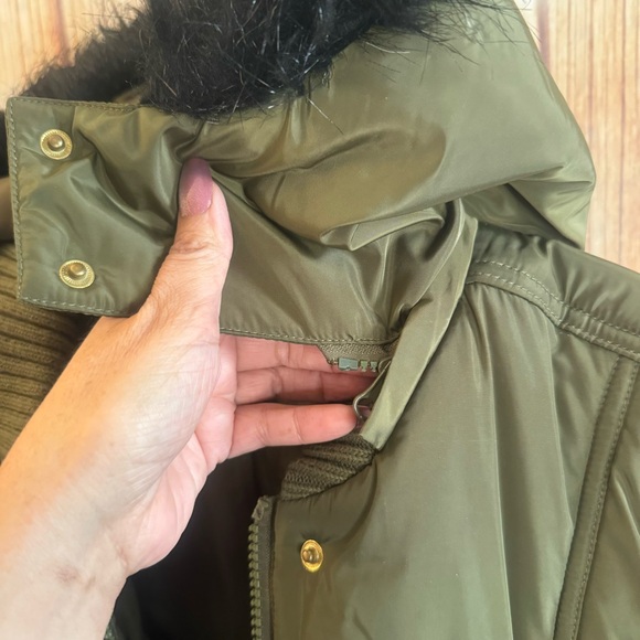 Rampage Women’s Military Olive Puffer Jacket with Faux Fur Hood Size Large - Picture 8 of 12